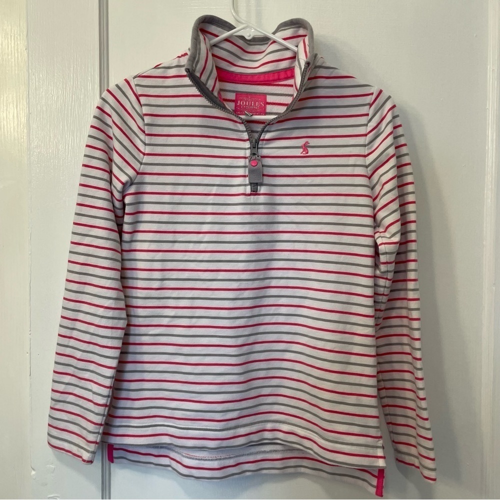 Joules Quarter Zip Pullover Striped